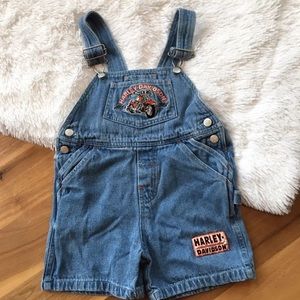 Harley Davidson Bib Overalls Shorts Youth 4T